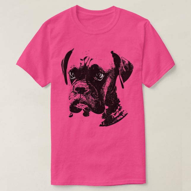 Boxer Hund T Shirt (Design framsida)