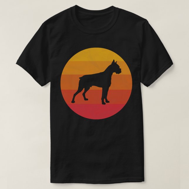 Boxer Hund T Shirt (Design framsida)