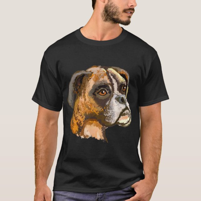 Boxer Hund T-shirt Tees T Shirt Tshirt (Framsida)
