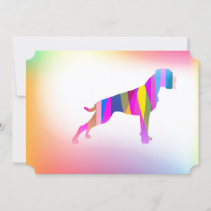 Boxer Hund Tack för att du kort rainbow finare