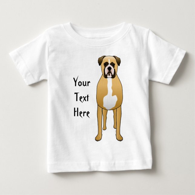 Boxer Hund Tee Shirt (Framsida)