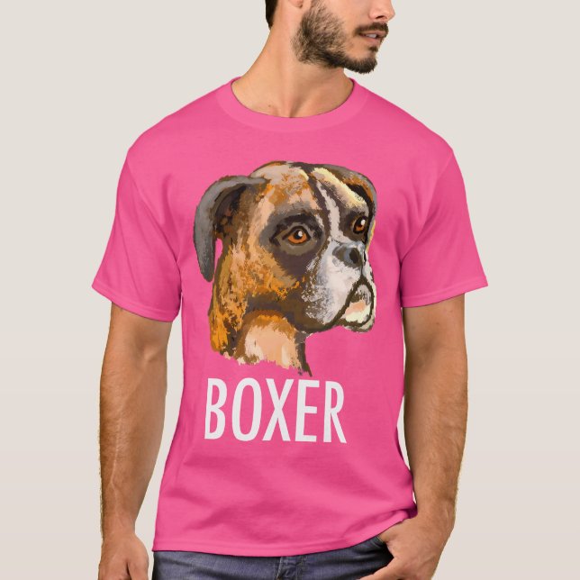 Boxer Hund Tees T Shirt Tshirt (Framsida)
