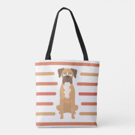 Boxer Hund Tote Väska, Strandväska, Shoppingväska Tygkasse