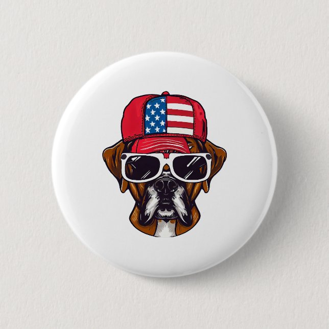 Boxer Hund USA Knapp (Framsida)
