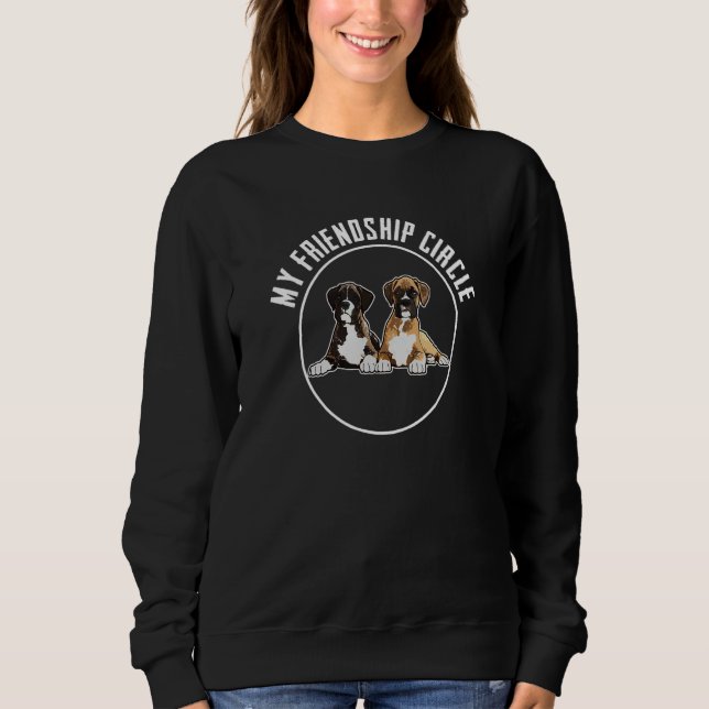 Boxer Hund Vänskap Circle Hundägare Pun Slogan T Shirt (Framsida)