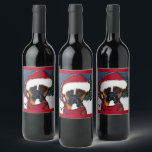 Boxer Hund Vinflaska Etikett<br><div class="desc">Cute Boxer Hund Art</div>