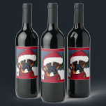 Boxer Hund Vinflaska Etikett<br><div class="desc">Cute Boxer Hund Art</div>