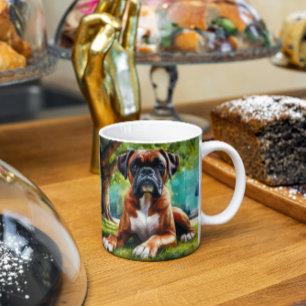 Boxer Hund 🐾 Wiggle Butts & Svan Wags Kaffemugg
