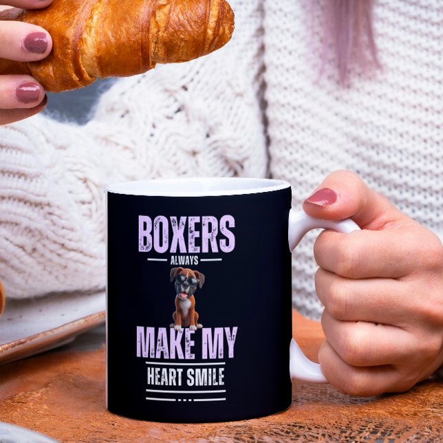 Boxer Hundar gör mitt hjärta till sjö Kaffemugg (Skapare uppladdad)
