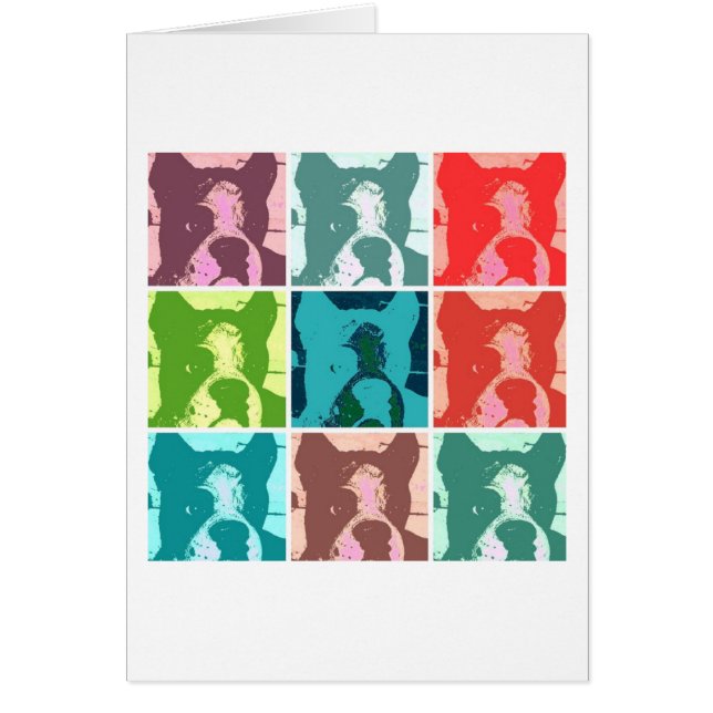 Boxer Hundar Hälsningskort (Framsidan)