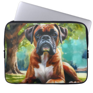 Boxer Hund🐾Vicka Rumpor & Svansvagg Laptop Fodral