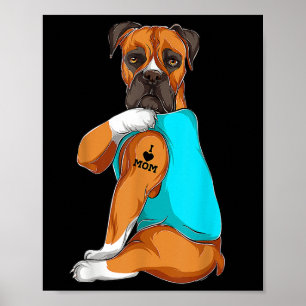 Boxer I Kärlek Mamma Tattoapparel, Hund Gifts mot Poster