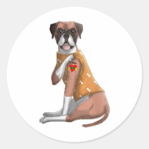 Boxer I Kärlek Mamma Tattoo Hund tröja Funny Mor D Runt Klistermärke