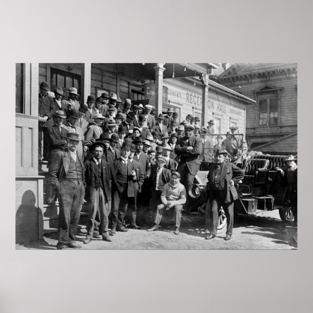 Boxer Jack Johnson and Tränares, tidigt 1900-talet Poster (Framsidan)