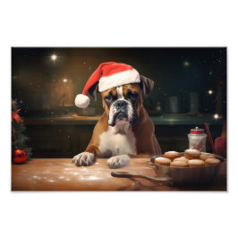 Boxer jul Cookies Festive Helgdag Fototryck