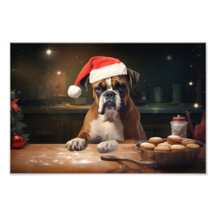 Boxer jul Cookies Festive Helgdag Fototryck