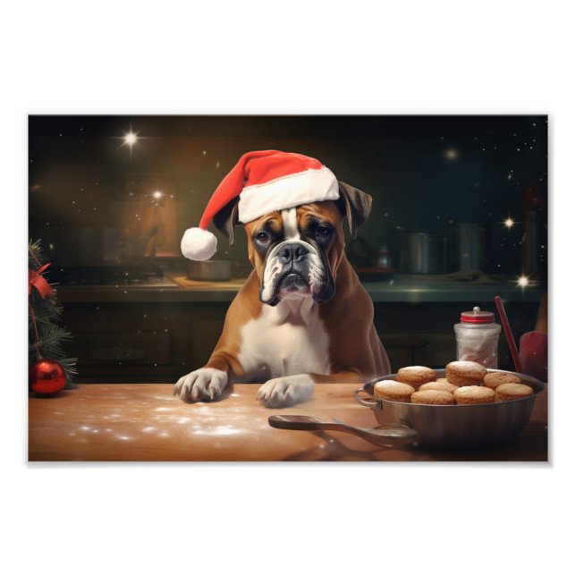 Boxer jul Cookies Festive Helgdag Fototryck (Framsidan)