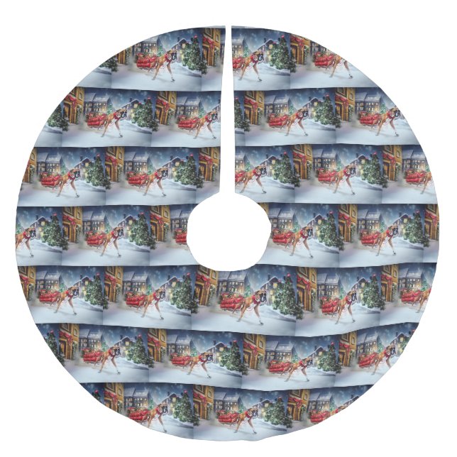 Boxer jul - festsäsong julgransmatta borstad polyester (Framsidan)