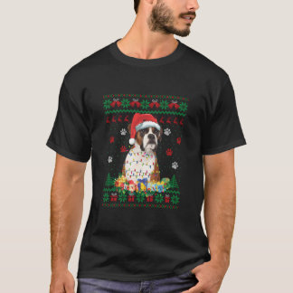 Boxer jul Ljus Santa Boxer Hund älskare Ugly T Shirt