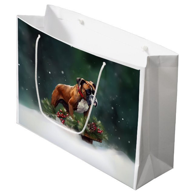 Boxer jul snö vinter (Framsidan Vinklad)