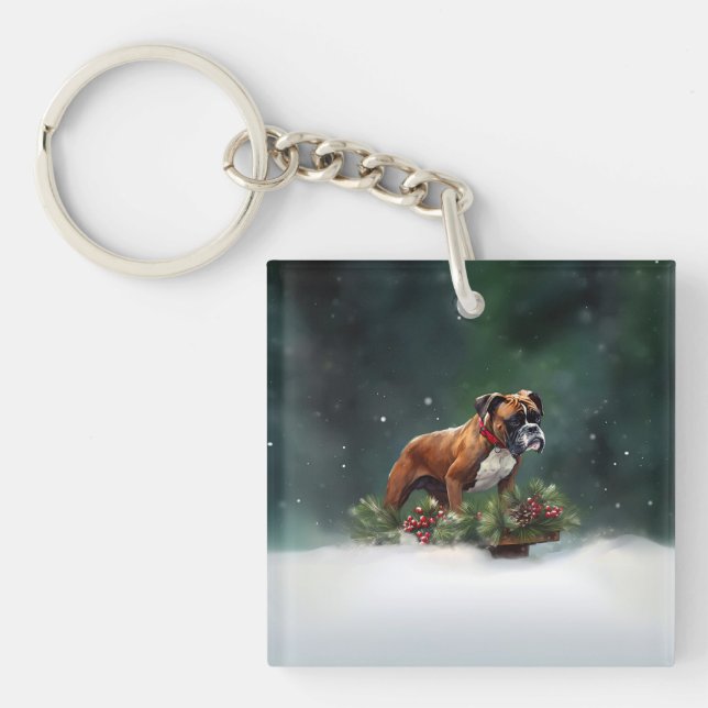Boxer jul snö vinter (Framsidan)