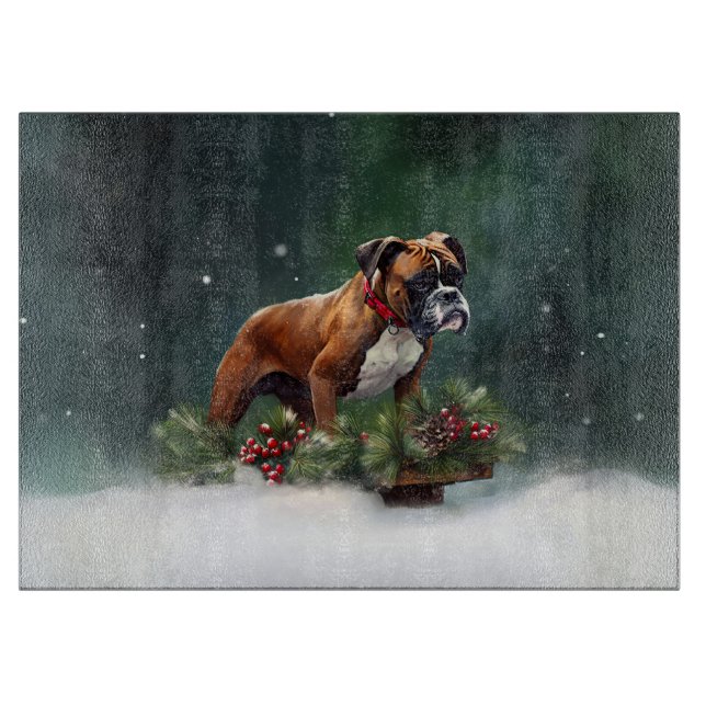 Boxer jul snö vinter (Framsidan)