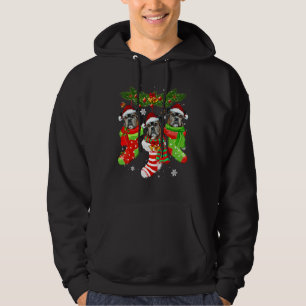 Boxer jul Socks Träd Light Julafton Santa Hat Hoodie