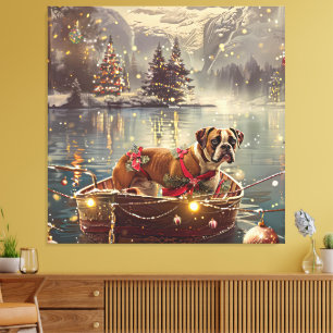 Boxer Julfestliga resa Canvastryck