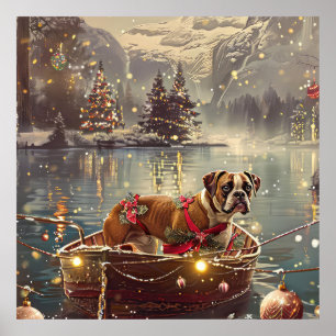 Boxer Julfestliga resa Poster