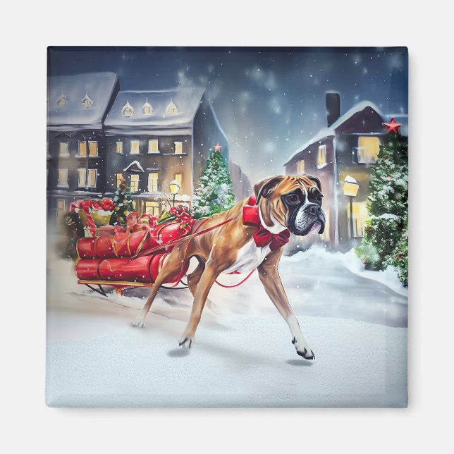 Boxer Julfestliga Säsongen Magnet (Framsidan)