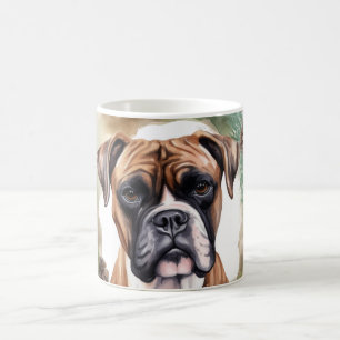 Boxer-julfransens andedräkt Festive Valp Kaffemugg