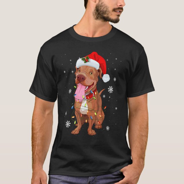 Boxer Julgran Ornament Decor Hund 1 T Shirt (Framsida)