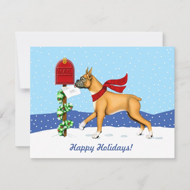 Boxer-julpost Inbjudningar (Framsida)