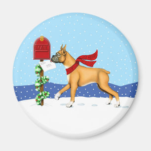 Boxer-julpost Magnet