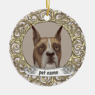 Boxer Kärleksfullt Minnes-ornament Julgransprydnad Keramik
