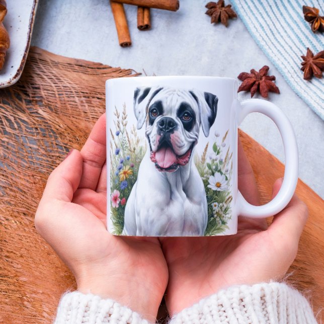 Boxer Kul Hund i Vattenfärg Kaffemugg (Skapare uppladdad)