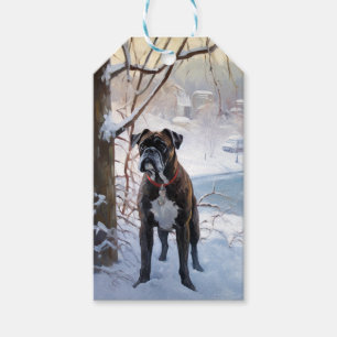 Boxer Låt det snöa Jul Presentetikett