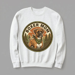 Boxer Mamma Crewneck Boxer Hund Mamma Present Till T Shirt