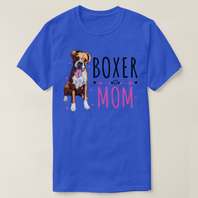 Boxer Mamma Cute Boxer Älskare Hundägare T Shirt (Design framsida)
