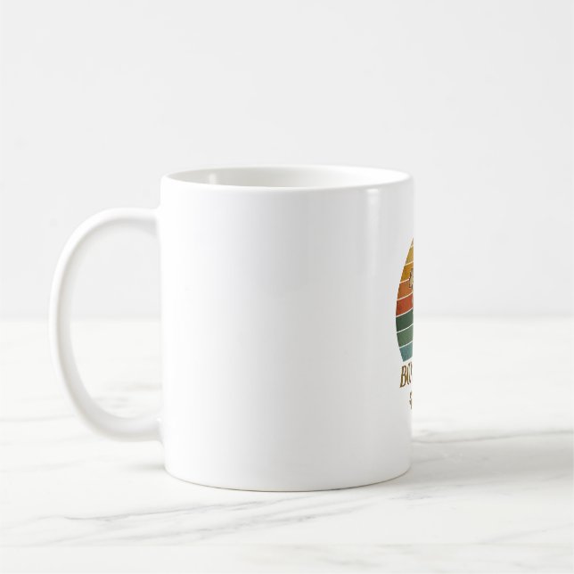 Boxer Mamma Hund Retro Solnedgång Tassavtryck_1 Kaffemugg (Vänster)