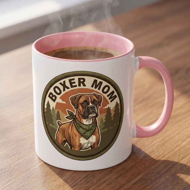 Boxer Mamma Kaffemug | Boxer Hund Mamma Present Mugg (Skapare uppladdad)