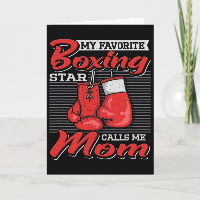 Boxer Mamma Min Favorit Boxningsstjärna Kallar Mig Kort (Framsida)
