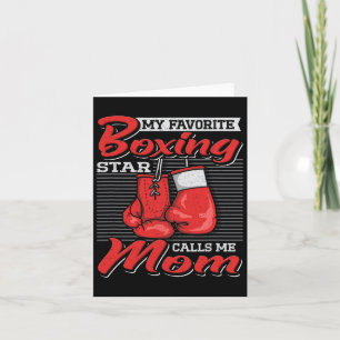 Boxer Mamma My Favorite Boxing Star kallar mig Mam Kort