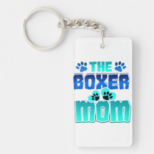Boxer Mamma Rolig hund Älskare Tass avtryck Boxer