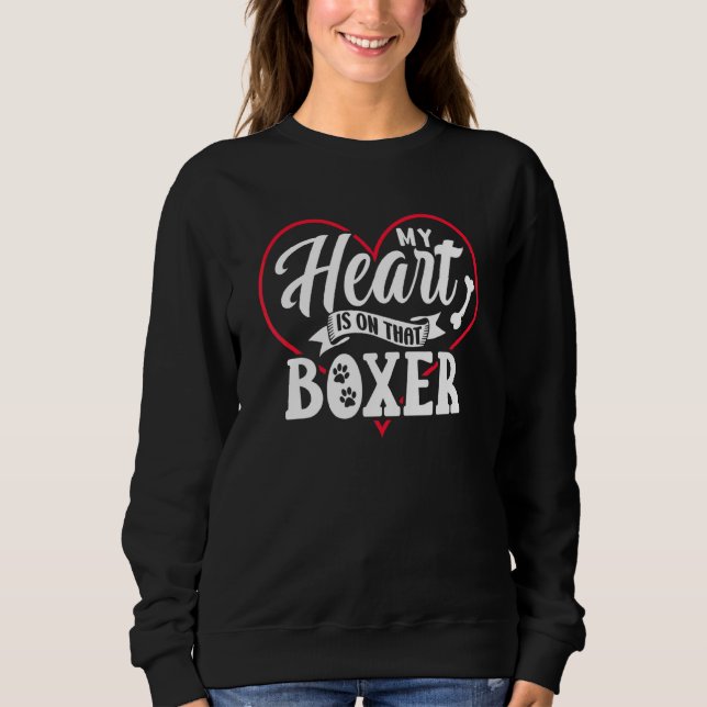 Boxer Mamma Tass Heart T Shirt (Framsida)