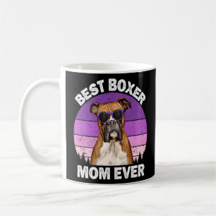 Boxer Mamma Vintage Boxer Hundägare Women Girls Kaffemugg