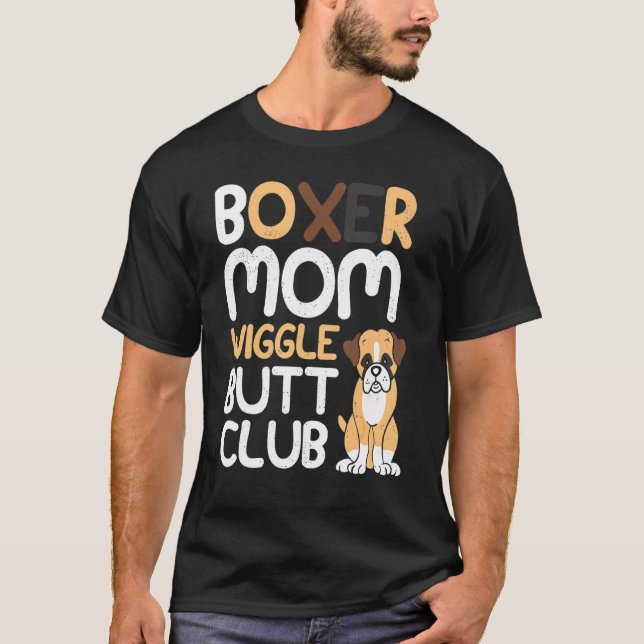 Boxer Mamma Wiggle Butt Klubb design Boxer-design  T Shirt (Framsida)