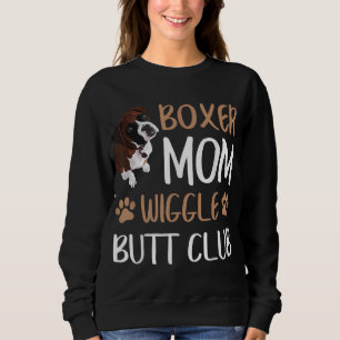Boxer Mamma Wiggle Butt Klubb Hund älskare T Shirt