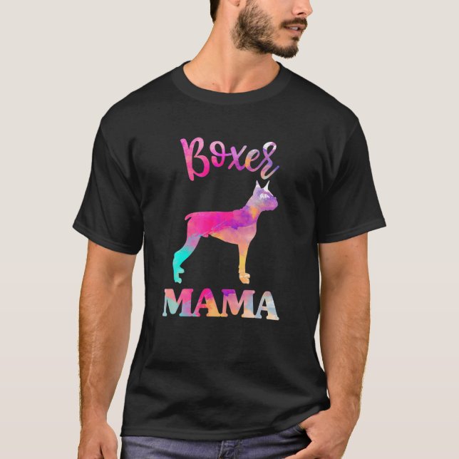 Boxer Mamma Women, Mors dag Hund Mamma T Shirt (Framsida)