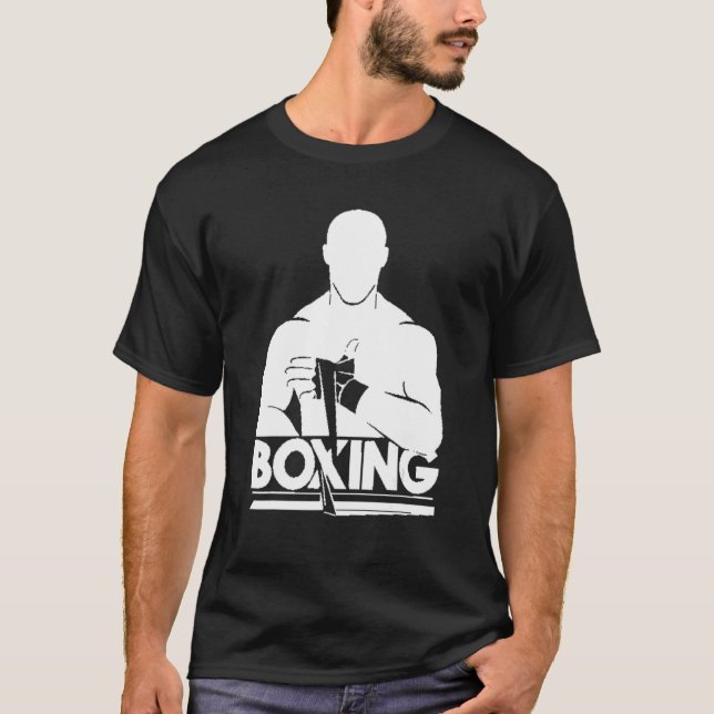 Boxer Man Kickboxer Boxing Competitions Wrestling T Shirt (Framsida)